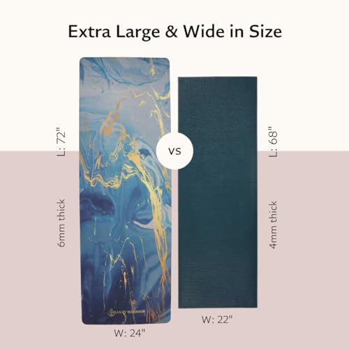 Shakti Warrior TPE Yoga Mat - Artist Designed, Premium eco friendly mats, Non Slip, Non toxic, Great For Regular & Hot Yoga, Pilates and Workouts (72 inch x 24 inch x 6mm thick) - color: Ajna