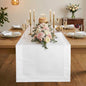 Luxe Shine™ by D'Moksha White Table Runner 72 Inches Long, Elegant Silk Table Runner, Machine Washable, 14 x 72 Inch for Dresser, Dining- Summer, Father's & Independence Day - color: White, size: 14 X 72 Inch