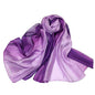 Cotton Silk Scarf Elegant Soft Wraps Color Shade Scarves for Women - color: Purple