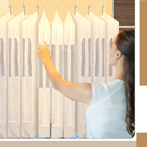Aliceset 3 Pack Pure Cotton Garment Storage Bag for Hanging Clothes 24 x 40 Inch Breathable Garment Cover Canvas Suit Bags for Closet Storage Short Dresses Suits Gowns - size: 24 x 40 Inch