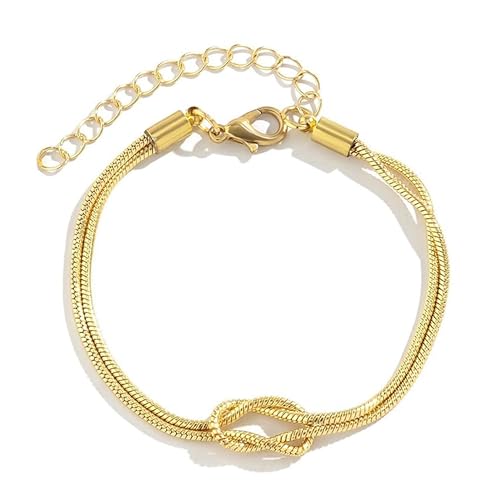 3mm Diamond Classic Tennis Bracelet for Women Dainty, Gold Jesus Cross Bracelets Trendy, 14K Gold Plated Heart/Evil Eye/Pearl/Starfish & Seashell Charm Bracelets for Women Bulk - style: Knot-Gold