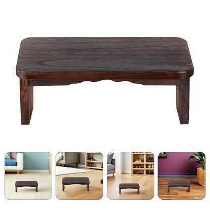Outanaya Meditation Stool Wooden Kneeling Bench Solid Wood Prayer Bench Non-Folding Zen Sitting Stool for Home Temple Meditation and Prayer Sessions