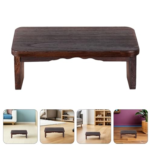 Cabilock Meditation Kneeling Stool Solid Wood Zen Prayer Bench Small Wooden Kneeler Stool for Home and Temple Sitting and Kneeling Practice