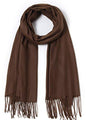 Cindy & Wendy Pashmina Shawls and Wraps Scarf for Women Soft Large Winter Shawl for Evening Dress Wedding Party - color: Coffee