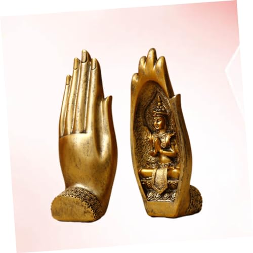 Buddha Hand Shaped Desktop Decoration Unique Art Home Adornment Elegant Table Ornament for Zen Meditation and Spiritual Living Friends and Colleagues