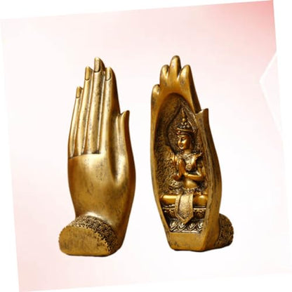 Buddha Hand Shaped Desktop Decoration Unique Art Home Adornment Elegant Table Ornament for Zen Meditation and Spiritual Living Friends and Colleagues