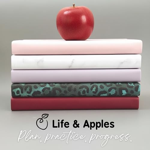Life & Apples Wellness Journal Planner – Food Log, Fitness Tracker, Habit Tracker, Weight Loss Journal for Diet Tracking and Health Goals, Undated, Size A5 Aquamarine - color: Aquamarine