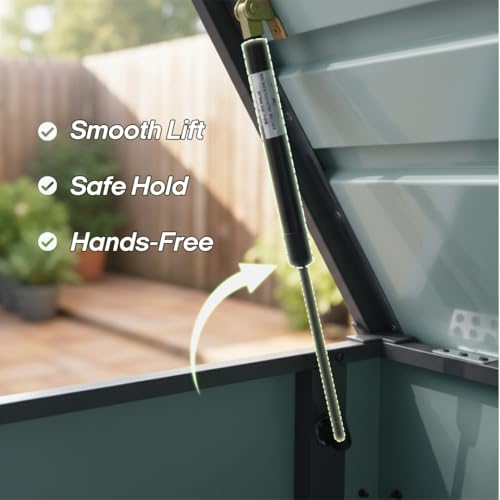 260 Gallon Metal Deck Box Waterproof, Extra Large Outdoor Stroage Box Weatherproof with Lid for Patio Cushions, Garden Tools, Pool Supplies, Black - color: Black(260 Gal)-Metal