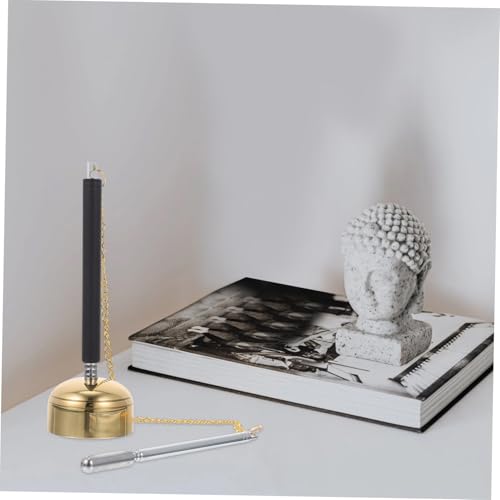 POPETPOP Flexible Telescopic Buddhist Chime for Temple Rituals Meditation Sound Handbell Instrument Clear Crisp Knocking Sturdy Material Buddha Utensil for Prayer and Dharma Use