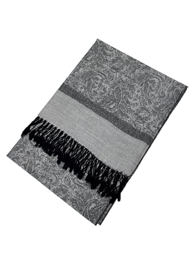 Pashmina Shawl Wrap for Women Soft Lightweight Multi-Purpose Scarf for Weddings, Parties & Casual Wear - color: Light Grey-pl1827