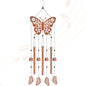 Butterfly Wind Chime for Outside,Butterfly Gifts for Women Men,Horizontal Metal Memorial Butterflies Birthday Gifts for Women Men Garden Decor