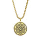 Mandala Om Aum Ohm Men's Necklace Sanskrit Symbol Om Aum Ohm Spiritual Amulet Indian Lotus Mandala Yoga Pendant Religious Jewelry Men - color: Mandala gold