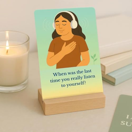 Daily Dopamine Affirmation Cards. 50 Positive Affirmation Cards for Women with Display Stan. Daily Motivational and Mindful Gift for Teens, Girls & Gen Z