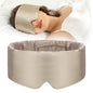 100% Mulberry Silk Sleep Mask for Side Sleeper - Face-Hugging Padded Blackout Eye Cover with Adjustable Band, Large Size Cooling Pressureless Sleeping Mask for Women Men (Taupe)