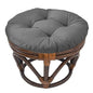 Futon Seat Cushion, Overstuffed Round Tatami Indoor Outdoor Seat Pads Chair Pad, Solid Color Footstool Cushion, not Include Chairs(18inch) (Dark Gray) - color: Dark Gray