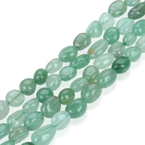 Adabele 1pc Natural Stretch Gemstone Bracelet 7mm-10mm Free Form Bead 7 Inch 7.5 Inch Healing Crystal Engergy Quartz Chakra Jewelry Women Birthday Gift - color: Green Aventurine, size: 7.5 Inch (bead size 7-10mm)