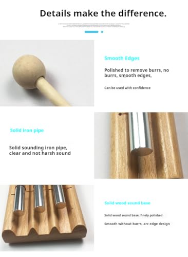 Solo Tone Chime Bar with Mallet for Meditation, Yoga, Classroom Management, Sound Therapy, Stress Relief, Chakra Healing (Tone 2)