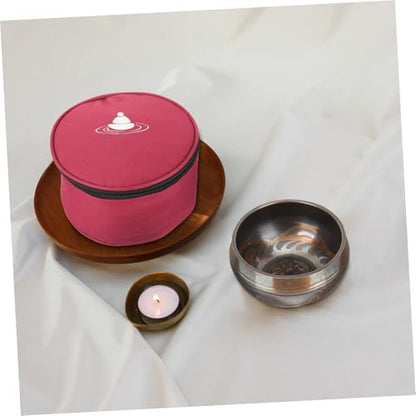 BESPORTBLE Singing Bowl Carrying Case Compact and Lightweight Sound Bowl Storage Bag for Meditation and Mindfulness Practices Decorative Cloth Material present for Friends and Family