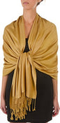 Sakkas 78" X 28" Rayon from Bamboo Soft Solid Pashmina Feel Shawl/Wrap/Stole - color: Army Green
