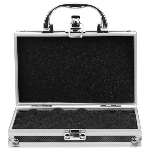 Aluminum Hard Case Briefcase, Portable File Organizer Storage Box for Test Instruments Cameras Tools Parts and Accessories