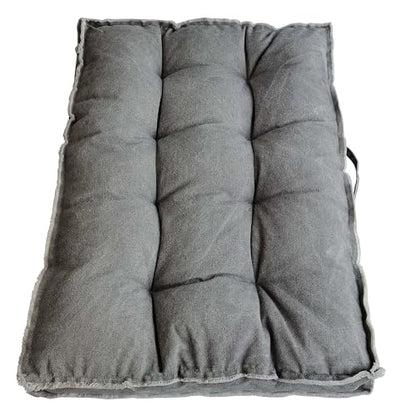 Large Floor Pillow Meditation Cushion,Tufted Seat Cushions Kids Reading Nook Cushion Floor Pillows Seating for Adults,Thick Floor Cushion Sitting Pillow for Living Room Balcony Outdoor（Gray）