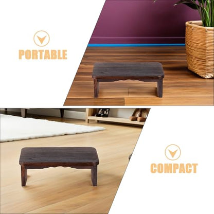 PRETYZOOM Zen Meditation Stool: Meditation Kneeling Stool - Solid Wood Prayer Bench for Worship - Portable Wooden Zen Bench for Temple Or Church