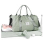 Gym Bag Womens Mens with Shoes Compartment and Wet Pocket Travel Duffel Bag for Women for Plane Sport Gym Tote Bags Swimming Yoga Waterproof Weekend Overnight Carry on Bag Hospital Holdalls - color: A2-Grey Green