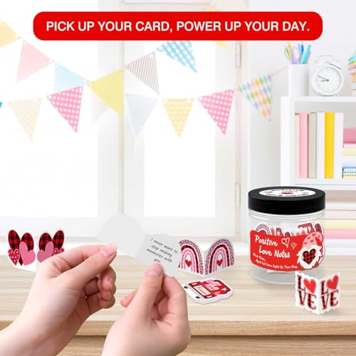 Allenjoy Valentines Day Positive Affirmations Cards - Daily Encouragement, Emotional Support, White Elephant Gifts for Wife Husband Girlfriend Lover Couple