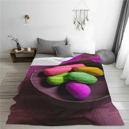 Yoga Meditation Print Fleece Throw Blanket 60" x 80" Plush Flannel Blankets for Sofa Couch Bed
