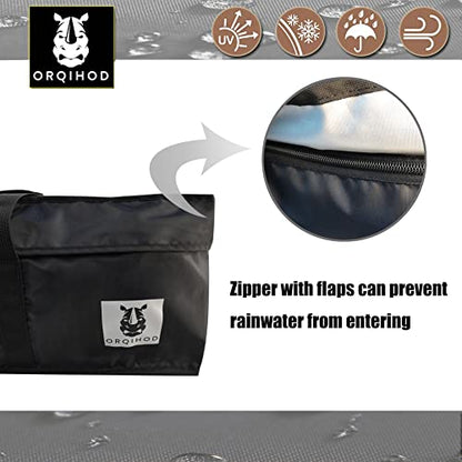 Outdoor Cushion Storage Bag Waterproof, Extra Large Bag for Outdoor Cushions 420D Heavy Duty Patio Furniture Cushion Storage Bags with Zipper 68 Inch, Black - size: 68x30x20in