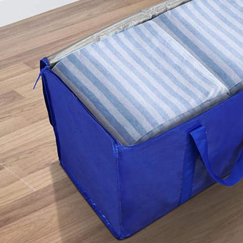 SOLUSTRE Storage Bag for Blankets and Quilts Zippered Organizer for Clothes and Bedding Design for Closet and Travel Capacity
