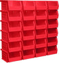 Akro-Mils 30210 AkroBins Plastic Storage Bins, Space-Saving Stackable Bins for Garage, Pantry, Craft Organization, 5" x 4" x 3", Red, 24-Pack - color: Red