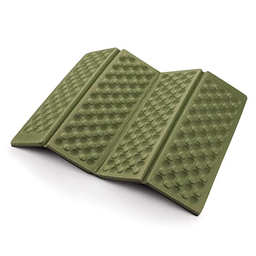 AceCamp 3940 Portable Lightweight Mini Waterproof Folding Mat, Foam Sitting Pad for Outdoor Activities, Foldable Kneeling and Seat Cushion for Comfort, Red