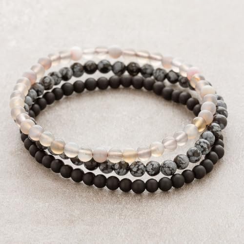 Handmade 4mm Tiny Beads Bracelet – Natural Healing Stone Beads for Yoga, Mala, and Bohemian Stacking – Stretch Bracelet for Men and Women