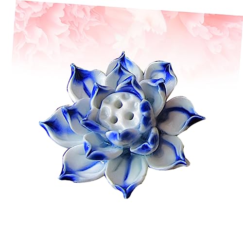 Levemolo Ceramic Lotus Table Ornament Unique Handmade Decoration for Home Office Craft for Desk Display Bookshelf Adornment Elegant Zen Design
