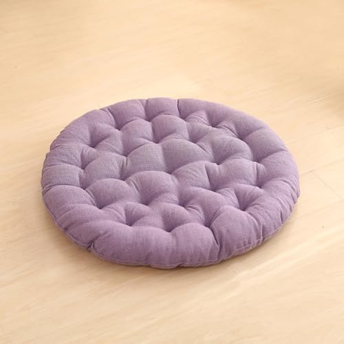 Floor Seat Cushion Pillow Extra Large Meditation Seating for Adults Kids,Round Chair Pad Super Soft Floor Seating Cushion for Tatami Living Room Bedroom (Purple,29.5x29.5x4inch) - color: Purple, size: 29.5x29.5x4inch