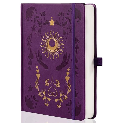 MGGAO Lined Journal Notebook for Women Men, Journals for Writing, A5 Aesthetic College Ruled Notebook for Work, Travel, School,318 Numbered Pages, 5.8”x8.4” - color: Purple, size: Ruled