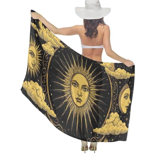 Fashion Chiffon Beach Sarong Sheer Swimsuit Wrap Tranel Long Scarf Decor - color: Color576