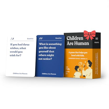 Children are Human | 140 Conversation Cards to Help Bond with Kids | Card Game for Elementary School Children | Designed by Experts for Grades 2-5 | Ages 7-10+ - style: Children Are Human