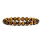 Justinstones 8mm Round Beads Stretch Bracelet 7 Inch Unisex - color: Golden Tiger Eye