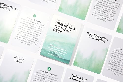 The School of Mindfulness- Mindfulness Coping Skills Series Deck, for Depression and Anxiety, Anger Management, and Cravings and Triggers (Cravings and Triggers)
