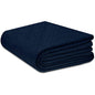 COTTON CRAFT Soft Cotton Thermal Blanket - Plush Herringbone Twill - All Season Luxurious Breathable Skin Friendly Lightweight Cooling Throw Blanket - Sofa Couch Travel Camping Dorm - Full Queen Navy - color: Navy, size: Full-Queen