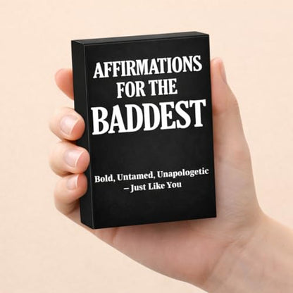 Isaac Liev Baddest Affirmation Cards for Women & Men – 50 Positive Motivational Inspirational Quotes – Daily Affirmation Deck for Confidence, Mindset - style: Baddest Affirmation