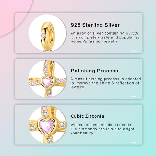 Prayer Cross Elephant Airplane Suitcase Charm 925 Sterling Silver Charms fits for Bracelets Necklace Pendant Bead Charms Jewelry Gift for Women Family - color: Forever Cross Charm