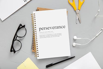 Perseverance Definition Inspirational Notebook, Motivational Journal, Inspirational Gifts for Coworkers Women Men, Inspiring Work Spiral Notebooks 5.5x8.3 Inch - color: 15-explanation-notebook