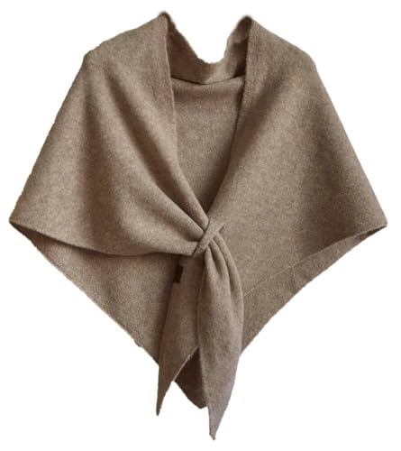 Shawl Wraps For Women,Womens Knitted Knotted Shawls Wool Cashmere Shoulder Top Sweater Shawl Scarf for Fall Winter - color: Khaki