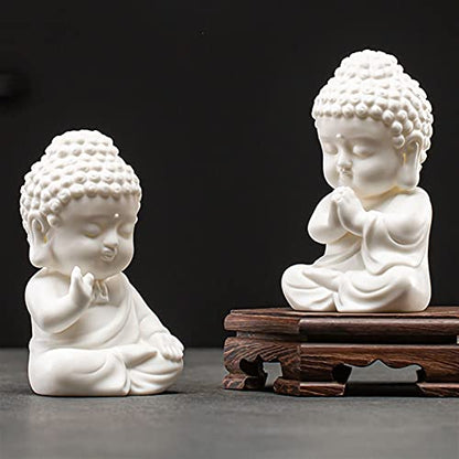 Desktop Decorations Chinese White Porcelain Creative Small Tathagata Buddha Desktop Decoration Home Living Room Office Desktop Zen Decoration Desktop Decoration