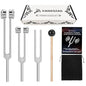 Tuning Forks Set(128Hz,256Hz,512Hz) Medical-Grade Weighted & Unweighted Tuning Fork for Healing Chakra/Sound Therapy/Yoga and Meditation Frequency Healing Devices Good Gift for Women