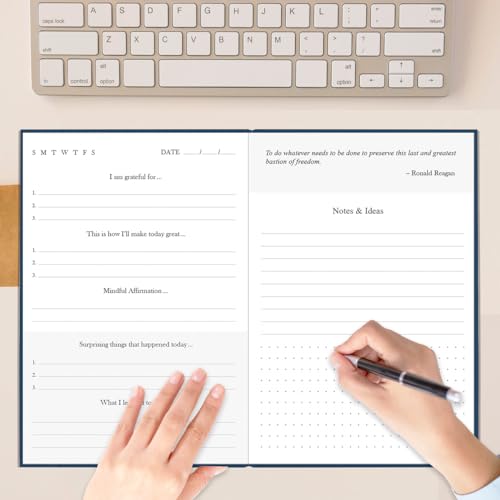 Self-Mastery Journal for Men - 182 Days Daily Reflection Notebook – Mental Health Journal, Anxiety & Guided Journal for Women & Men, Meditation & Mood Log, Blue