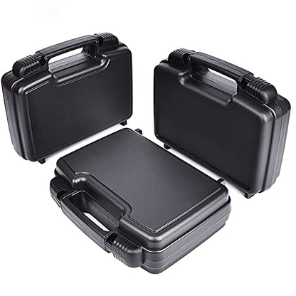 Small Hard Case with Foam, 10" Lightweight Pluck Foam Padded Protection Carrying/Storage Case - Customizable Interior for GoPro, Camera, iPhone, Tablet, Black - Outer Size:10.5” x 8.5” x 3” - style: Inner 10" X 6.2" X 2.8"
